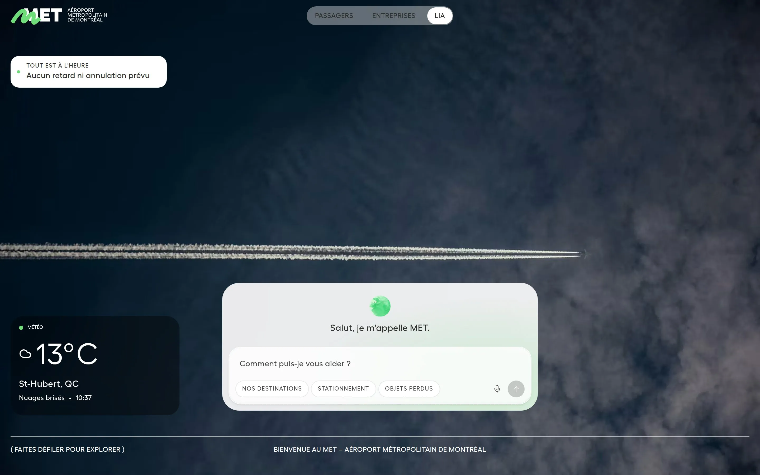 Accueil du site MET côté LIA, le laboratoire d'innovation